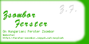 zsombor ferster business card